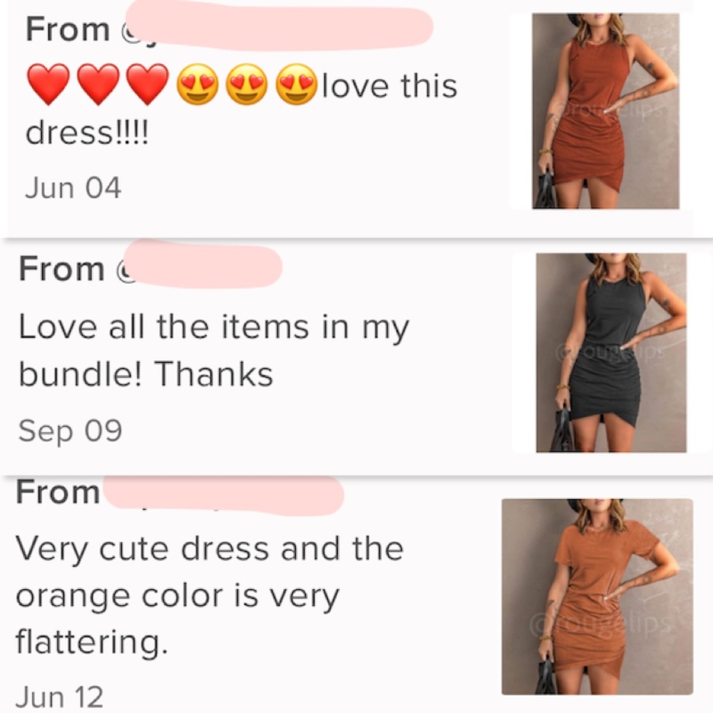 Burnt Orange Mini Tee Shirt Dress Casual Ruched Overlapping Skirt Hem - Picture 7 of 7